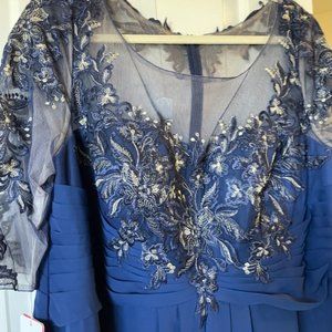 Plus Size Formal Gown JJ's House Navy Blue
